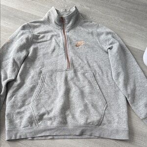 Nike women's Light Gray Zip-Up Sweater